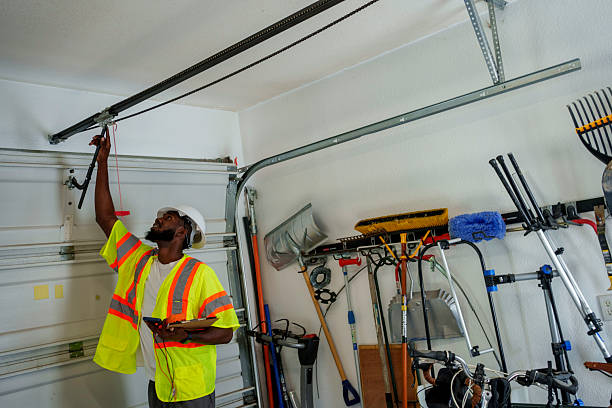 Professional Garage Door Panel Replacement technician working in Sully Square, VA